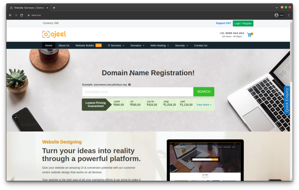 Ojeel.com-home-page